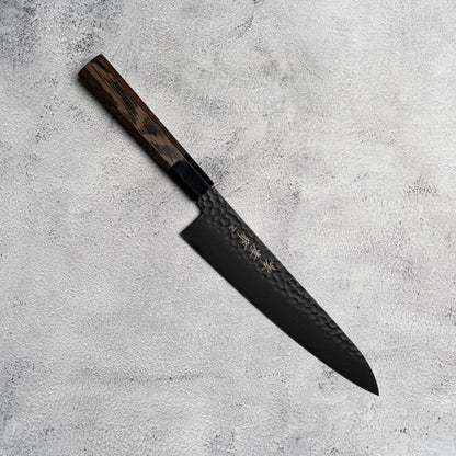 Sakai Takayuki Gyuto 210 mm Kurokage VG10 martelé revêtement en téflon poignée wengé