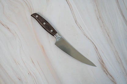 NOSETO Couteau à désosser allemand 170 mm en acier inoxydable de haute qualité avec manche en bois de santal rouge
