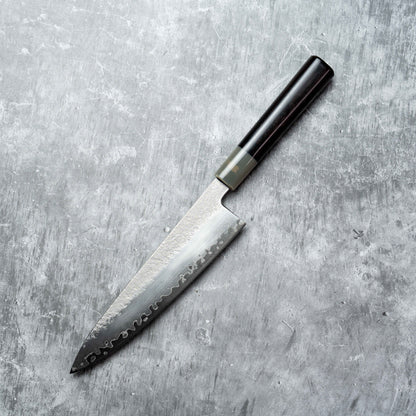 Noseto Ginro Gyuto 210mm Silvery Forging USA S35Vn Powder Steel with Buffalo Horn & Ebony handle