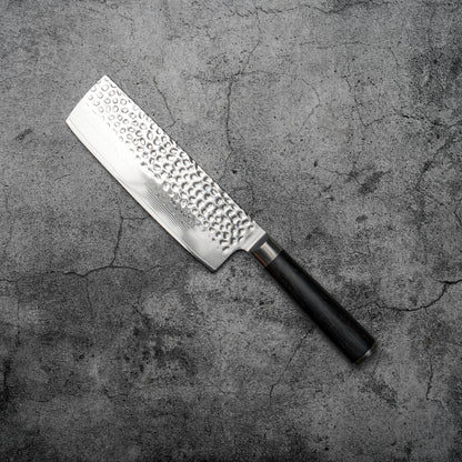 Noseto Kihon Nakiri 165 mm vg10 67 couches Damas avec bois Pakka
