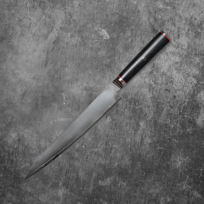 Couteau de chasse Noseto Sumi 240 mm Sujihiki 3 couches en acier composite VG-10, noyau en acier, manche en fibre de verre G-10