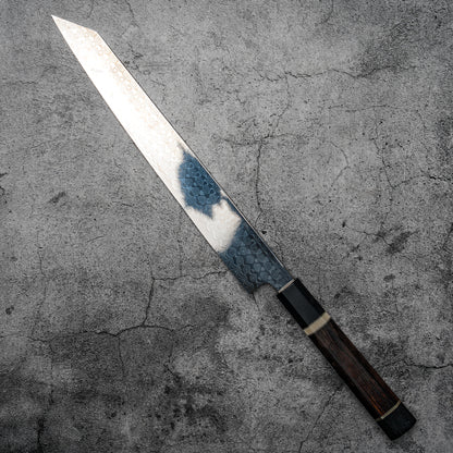 Couteau à sushi Noseto Yanagiba Kiritsuke 270 mm en acier damas 110 couches à haute teneur en carbone avec manche en bois de fer