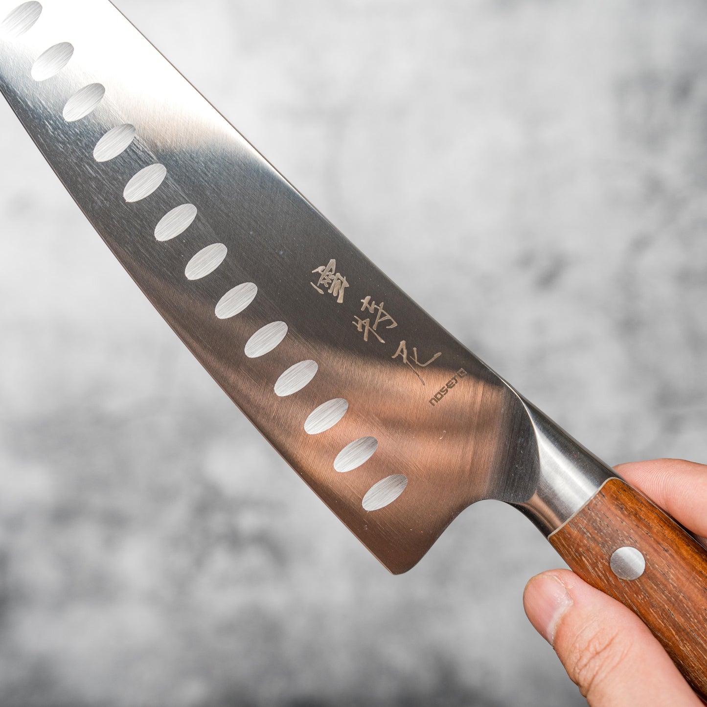 Noseto Aka Gyuto 210mm German Knife With Red Wood Handle