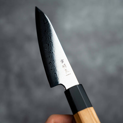 Noseto Nato Paring 105mm 67 Layers Damascus with Olive wood + Buffalo Horn