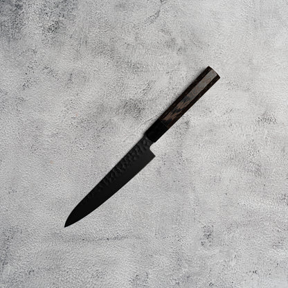 Couteau de cuisine Sakai Takayuki Petty 150 mm Kurokage VG10 martelé avec revêtement en téflon et manche en wengé