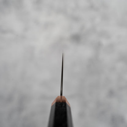 Couteau Nakiri Noseto Masu 170 mm, 67 couches, acier Damas Aus-10, avec renfort en cuivre et fibre de carbone