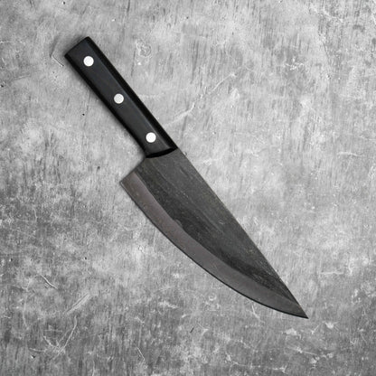 Couteau de chef serbe Noseto 210 mm en acier au carbone avec couvercle
