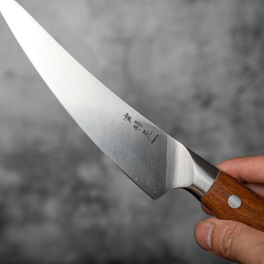 Couteau à désosser Noseto Aka 165 mm, couteau allemand avec manche en bois rouge