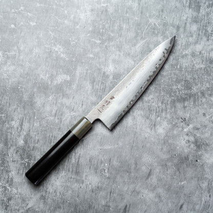 Noseto Ginro Gyuto 210mm Silvery Forging USA S35Vn Powder Steel with Buffalo Horn & Ebony handle