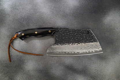 Couperet Bunka de style serbe Damas robuste 180 mm avec fourreau