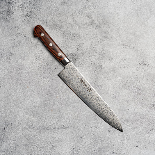 Couteau Sakai Takayuki Gyuto 210 mm VG10 17 couches Damas finition miroir