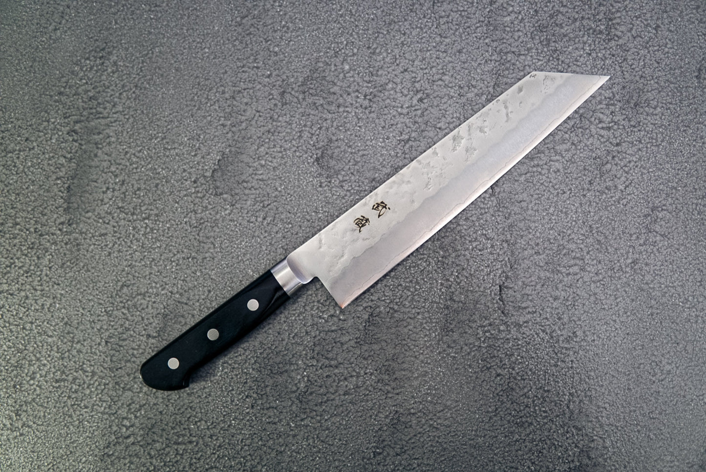 KIRITSUKE BUNKA SILVER STEEL #3 NASHIJI WESTERN HANDLE 210MM