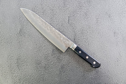 GYUTO ACIER ARGENTÉ #3 NASHIJI MANCHE WESTERN 210MM
