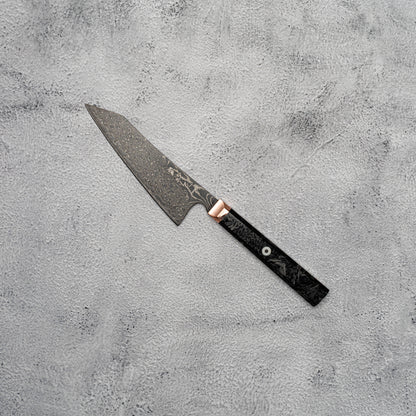 Noseto Masu 135 mm Petty 67 couches Aus-10 Damas avec renfort en cuivre et fibre de carbone