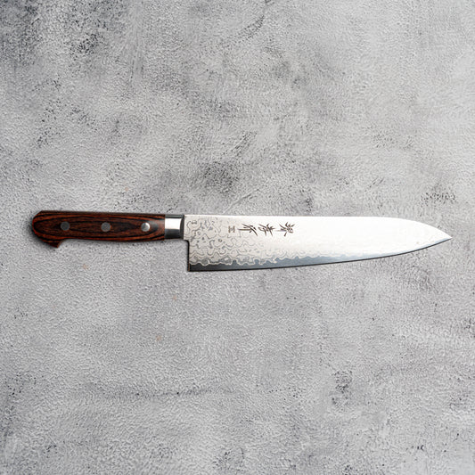 Couteau Sakai Takayuki Gyuto 210 mm VG10 17 couches Damas finition miroir