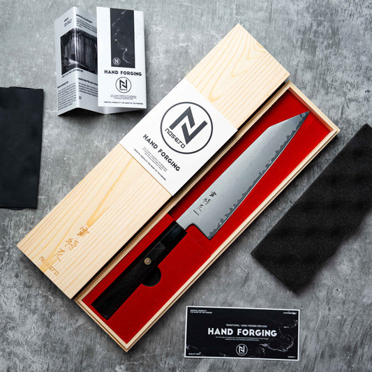 Noseto HAP-40 Kiritsuke 210 mm 3 couches d'acier composite avec manche en ébène