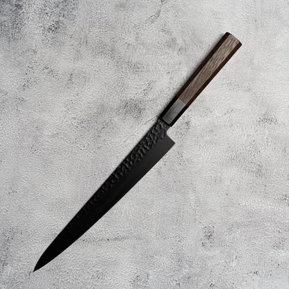 Sakai Takayuki Sujihiki Kurokage VG10, manche en wengé avec revêtement en téflon martelé, 240 mm