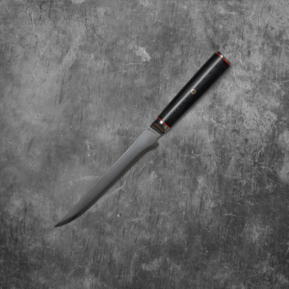 Couteau Noseto Sumi 180 mm, désossage, 3 couches d'acier composite, noyau en acier VG-10, manche en fibre de verre G-10