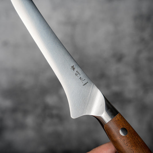 Couteau à fileter Noseto Aka 180 mm, couteau allemand avec manche en bois rouge