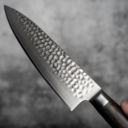 Noseto Kihon Gyuto 210 mm vg10 67 couches Damas avec bois Pakka
