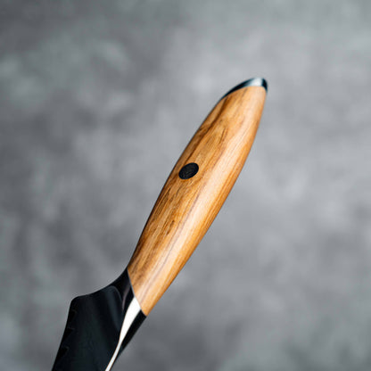 Noseto Batsu Paring/Peeling 100mm 73 layers Damascus Powder Steel with Olive Wood Handle