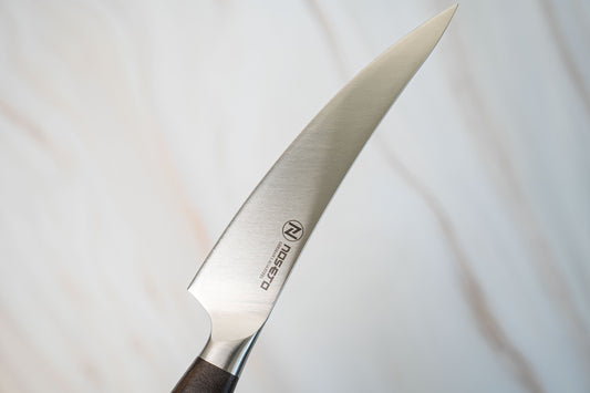 NOSETO Couteau à désosser allemand 170 mm en acier inoxydable de haute qualité avec manche en bois de santal rouge
