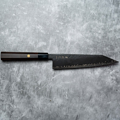 Noseto Arai Kiritsuke 210mm 3 Layers Black Dyeing MD606 Powder Steel Core with Octagonal Ebony and Buffalo Horn