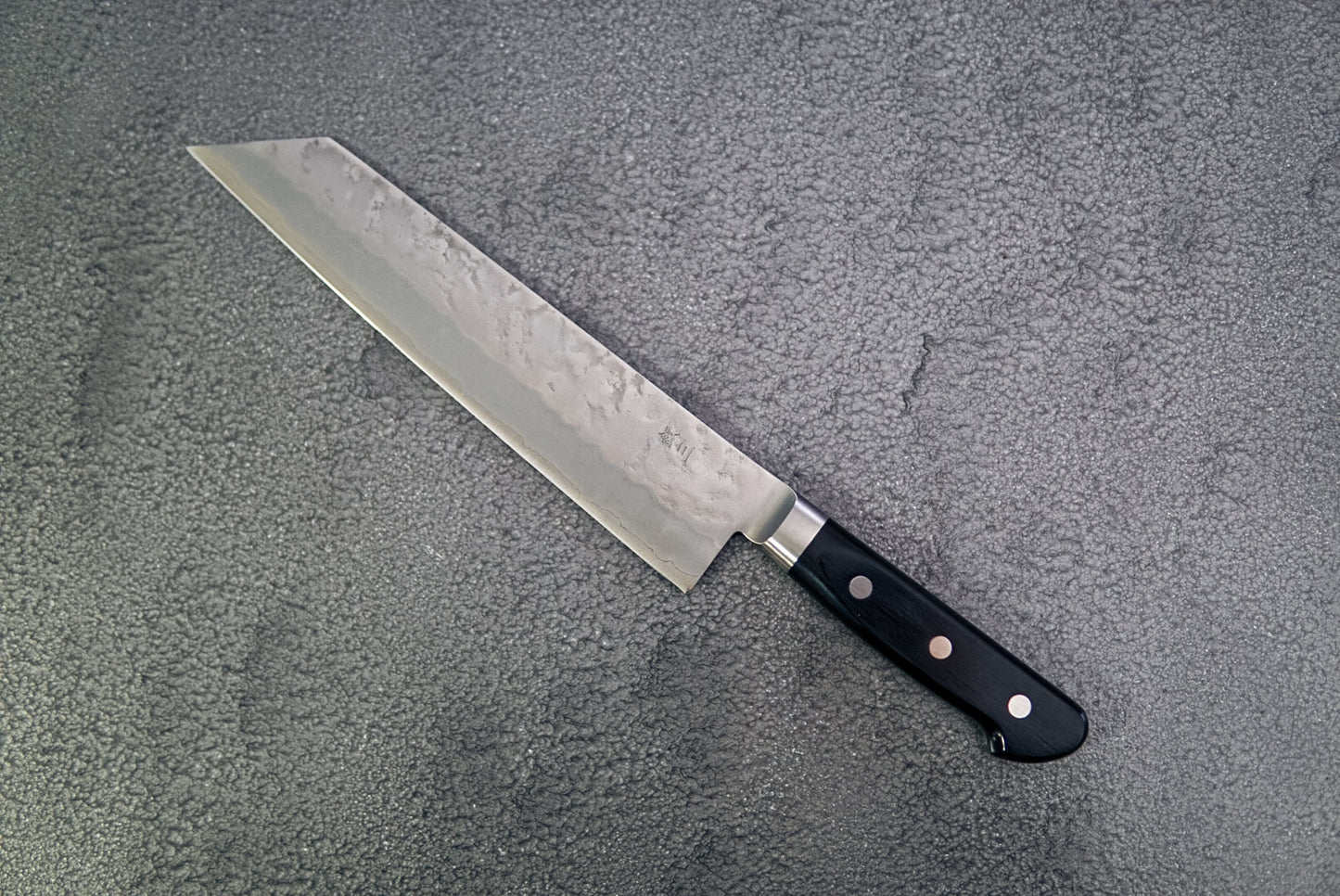 KIRITSUKE BUNKA SILVER STEEL #3 NASHIJI WESTERN HANDLE 210MM