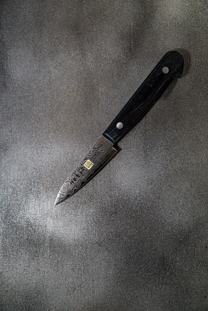 Couteau d'office japonais Iseya VG10 Damas 76 mm