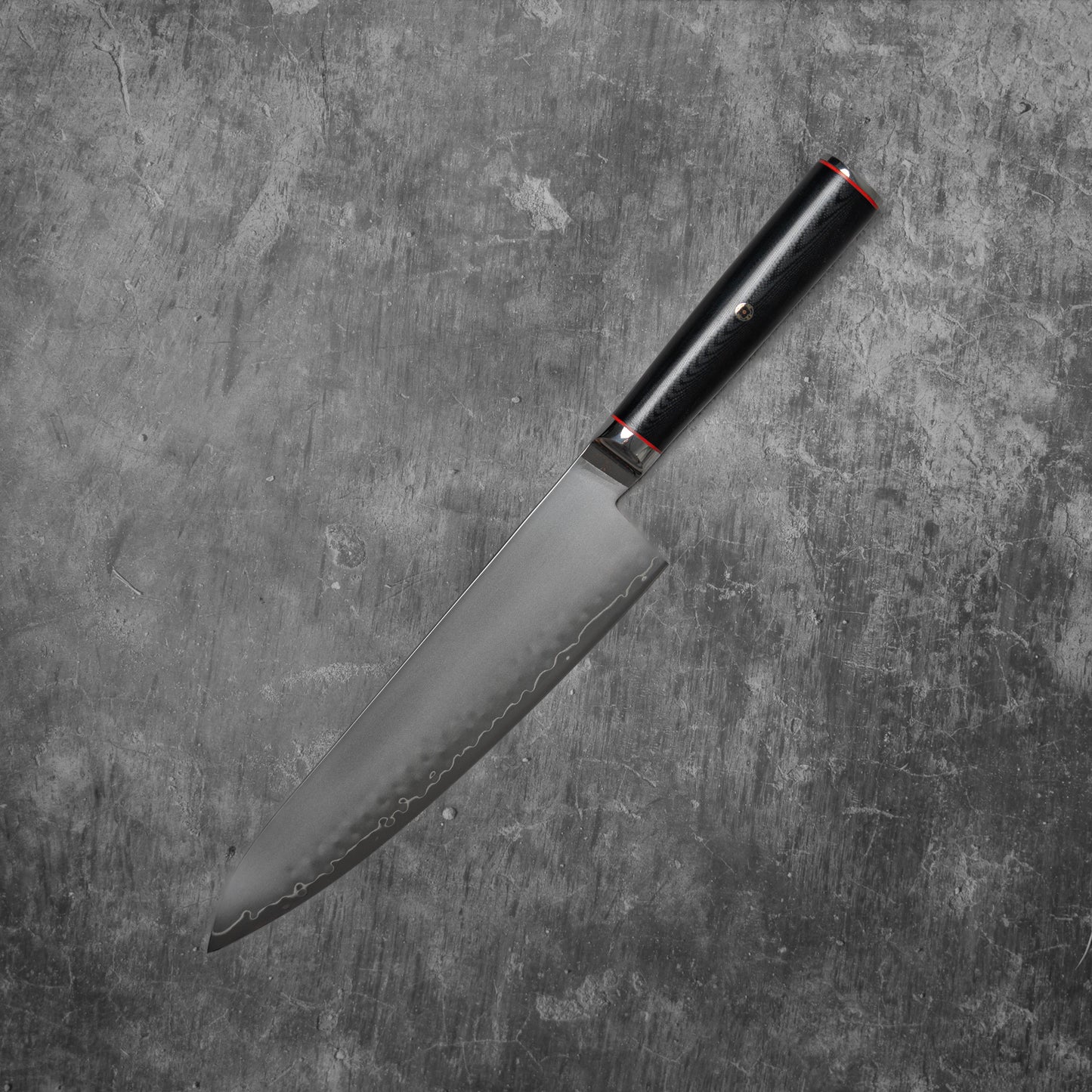 Noseto Sumi 210 mm Gyuto 3 couches d'acier composite VG-10, noyau en acier, manche en fibre de verre G-10