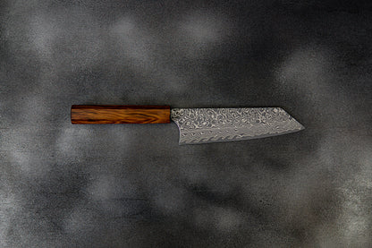 Couteau japonais Yoshimi Kato R2/SG2 Damas Bunka 165 mm Manche en bois Sugi (laqué)