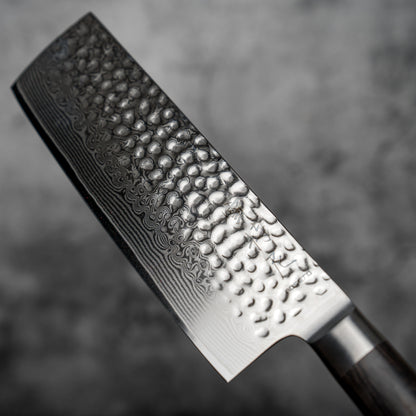 Noseto Kihon Nakiri 165 mm vg10 67 couches Damas avec bois Pakka