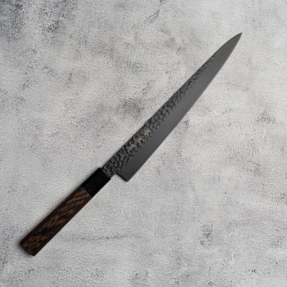 Sakai Takayuki Sujihiki Kurokage VG10, manche en wengé avec revêtement en téflon martelé, 240 mm